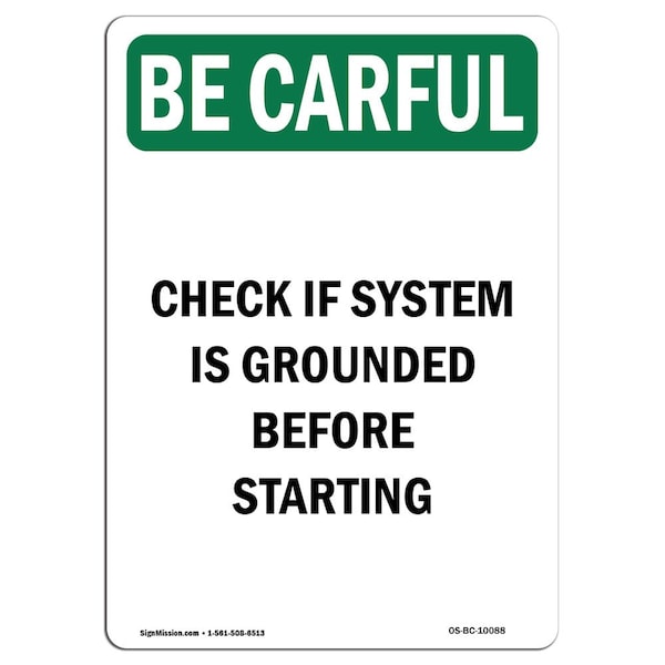 OSHA CAREFUL, Carelessness Can Hurt You & Others, 24in X 18in Rigid Plastic, 18" W, 24" L, Portrait
